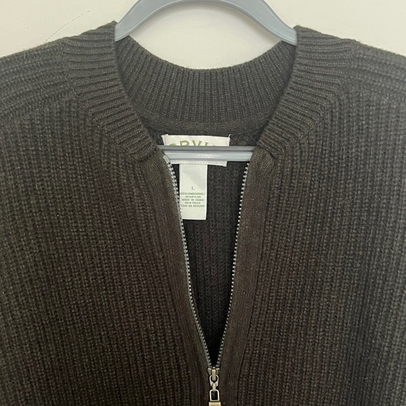 Orvis Other - L, Orvis, Ribbed, Lambswool, Zip-Up Sweater, Expresso
